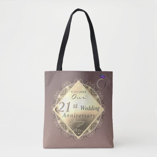 21ste Jubileum voor weddenschappen Tote Bag (Voorkant)