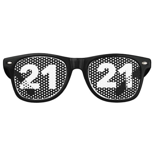 21STE MAANDAG 21 NOVELTY SUNGLASSES SHADES RETRO ZONNEBRIL (Voorkant)