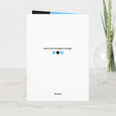 21ste nog steeds geweldige blauwe en zwarte verjaa kaart (Achterkant)