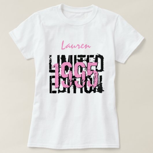 21ste of eender welk jaar Verjaardag 1995 Beperkte T-shirt (Design voorkant)