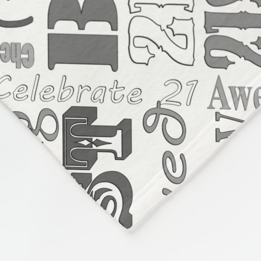 21ste persoonlijke cadeautjes van Birthday Party Fleece Deken (Hoek)