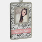 21ste persoonlijke cadeautjes van Birthday Party Verzilverd Omlijst Ornament (Rechts)