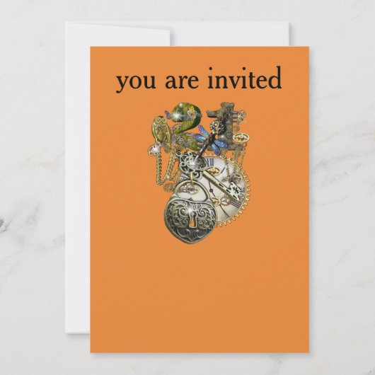 21ste Steampunk Birthday Kaart (Achterkant)