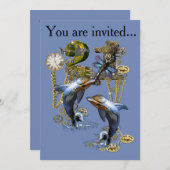 21ste Steampunk Birthday Kaart (Voorkant / Achterkant)