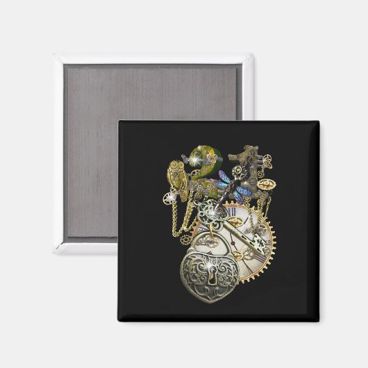 21ste Steampunk Birthday Magneet (Voorkant / Achterkant)