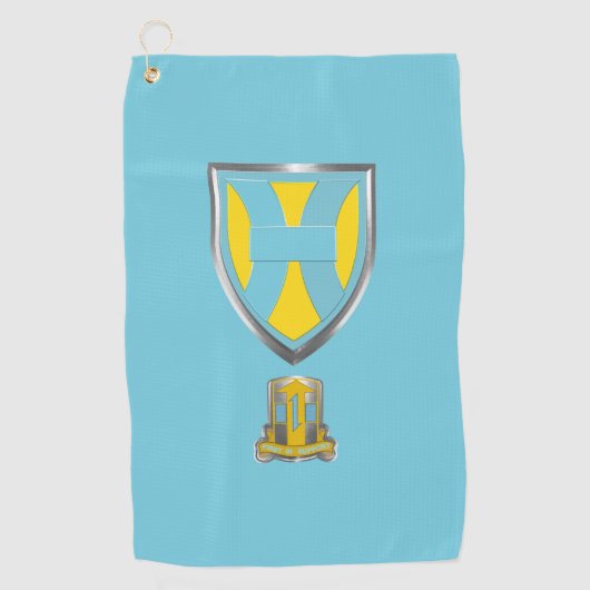 21ste Theater Command Gepersonaliseerd patchsignal Golfhanddoek (Voorkant)