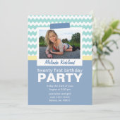 21ste uitnodiging van de Birthday (Staand voorkant)