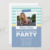 21ste uitnodiging van de Birthday (Voorkant / Achterkant)