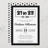 21ste verjaardag 21 in 23 Verjaardag Kaart (Voorkant / Achterkant)