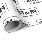 21ste verjaardag 21 in 24 Est 2003 Verjaardag Cadeaupapier (Rol Hoek)