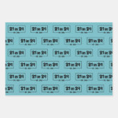 21ste verjaardag 21 in 24 Est 2003 Verjaardag Inpakpapier Vel (Voorkant 3)