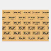 21ste verjaardag 21 in 24 Est 2003 Verjaardag Inpakpapier Vel (Voorkant 2)