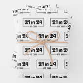 21ste verjaardag 21 in 24 Est 2003 Verjaardag Inpakpapier Vel (In situ)