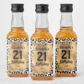 21ste verjaardag - Aangepast mini Gold-logo Likeurfles Etiket (Flessen)