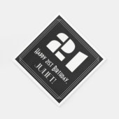 21ste verjaardag: Art Deco Geïnspireerde look "21" Servet (Hoek)