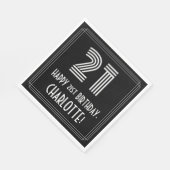 21ste verjaardag: Art Deco Geïnspireerde look "21" Servet (Hoek)