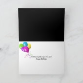 21ste Verjaardag Bier op zwart Kaart (Binnen)