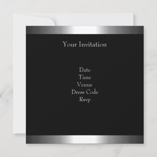 21ste verjaardag Black Silver Kaart (Achterkant)