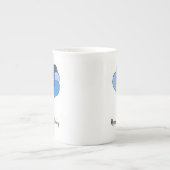 21ste verjaardag blauwe ballonnen porselein kop (Voorkant)