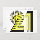 21ste verjaardag briefkaart (Voorkant / Achterkant)