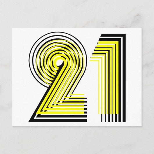 21ste verjaardag briefkaart (Voorkant)