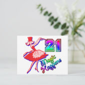21ste verjaardag briefkaart (Staand voorkant)