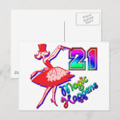 21ste verjaardag briefkaart (Voorkant / Achterkant)