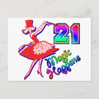 21ste verjaardag briefkaart