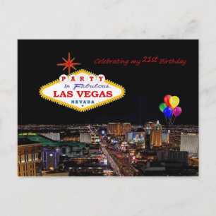 21ste verjaardag Briefkaart Las Vegas