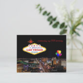 21ste verjaardag Briefkaart Las Vegas (Staand voorkant)