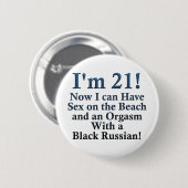 21ste verjaardag cadeautjes ronde button 5,7 cm (Voorkant /achterkant)