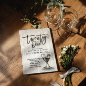 21ste verjaardag Champagne Glasses Hout Kaart