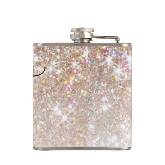 21ste verjaardag Chic Glitter Ombre Heupfles (Achterkant)