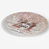 21ste verjaardag Chic Glitter Ombre Papieren Bordje (Gekanteld)