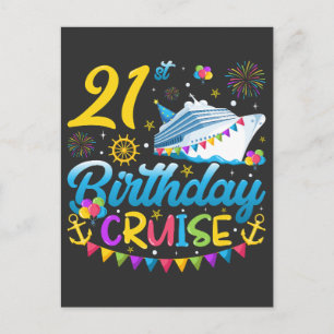 21ste verjaardag cruise verjaardagsfeestje briefkaart