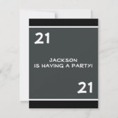 21ste verjaardag Eenvoudige donkere grijs Kaart (Voorkant)