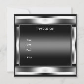 21ste verjaardag Elegant Black Metal Mannen 2 Kaart (Achterkant)