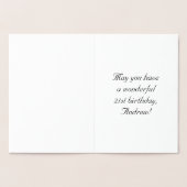 21ste verjaardag: Elegant, Manuscript; de Naam va Folie Kaarten (Binnen)