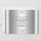 21ste verjaardag Elegant Silver White Floral Kaart (Achterkant)