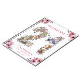21ste verjaardag Foto roze flower White Guest Book Notitieboek (Linkerzijde)