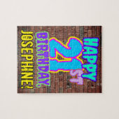 21ste verjaardag ~ Fun, geïnspireerde Urban Graffi Legpuzzel (Horizontaal)