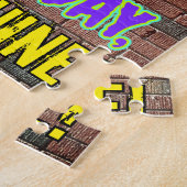 21ste verjaardag ~ Fun, geïnspireerde Urban Graffi Legpuzzel (Zijkant)