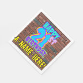 21ste verjaardag ~ Fun, geïnspireerde Urban Graffi Servet (Hoek)