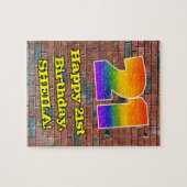 21ste verjaardag: Fun Graffiti-geïnspireerde regen Legpuzzel (Horizontaal)