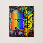 21ste verjaardag: Fun, kleurrijk gevuurwerk Legpuzzel (Verticaal)