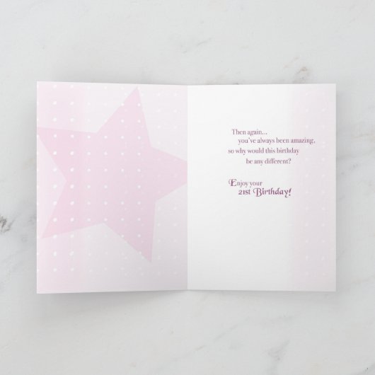 21ste verjaardag geweldig kaart (Binnen)