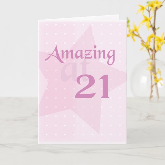 21ste verjaardag geweldig kaart (Gele Bloem)