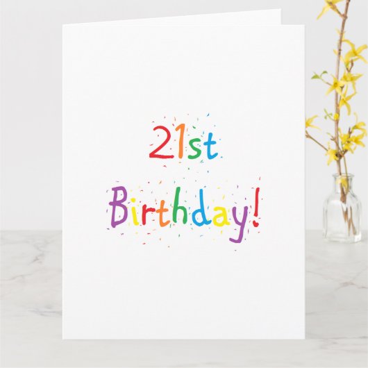 21ste verjaardag groot Wenskaart Kaart (Gele Bloem)