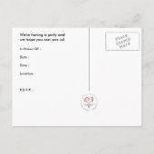 21ste verjaardag : halftone stripverhalen uitnodiging briefkaart (Achterkant)