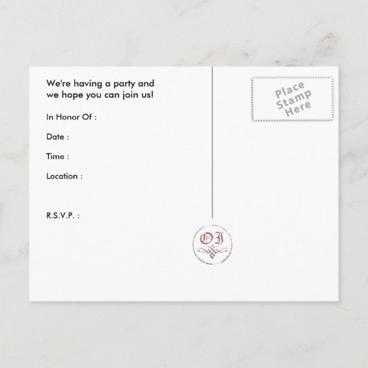 21ste verjaardag : halftone stripverhalen uitnodiging briefkaart (Achterkant)